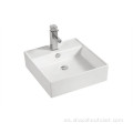 Lavabo de cerámica de diseño único con fregadero rectangular